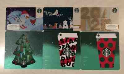 Starbucks 2019 INDONESIA Christmas Holiday 6 Card Lot Set Collection - Sold on eBay Dec, 10th 2019 for $19.99