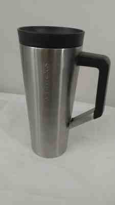 STARBUCKS Travel Tumbler Clip Handle Stainless Steel Double Wall Mug~16oz - Sold on eBay Dec, 10th 2019 for $20.00