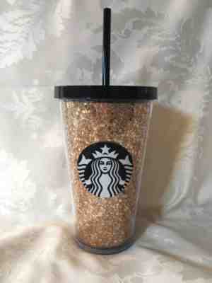 Starbucks Holiday 2018 Grande Gold Glitter Tumbler 16 Oz New Years New With Tags - Sold on eBay Dec, 10th 2019 for $15.99