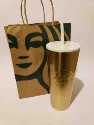 Starbucks 2019 Gold Gradient Cold Cup Tumbler 24oz  - Sold on eBay Dec, 10th 2019 for $24.95