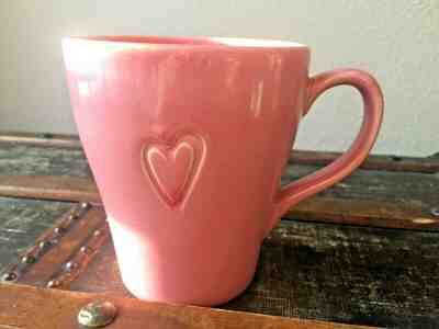 Valentine's Day Starbucks 2006 pink coffee cup mug with carved heart 15oz  - Sold on eBay Dec, 10th 2019 for $19.99