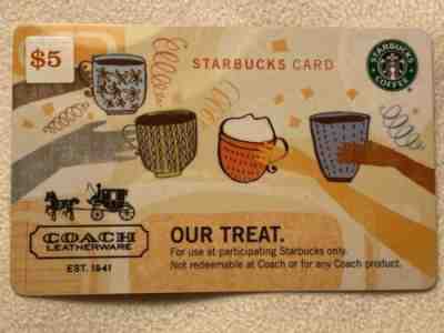 HTF Rare Starbucks 2010 Old Logo COACH Card Co Branded Distribution - Sold on eBay Dec, 10th 2019 for $152.50