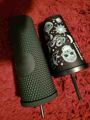 Halloween 2019 starbucks matte Black Studded & skull tumbler Cup Limited edition - Sold on eBay Dec, 10th 2019 for $115.00
