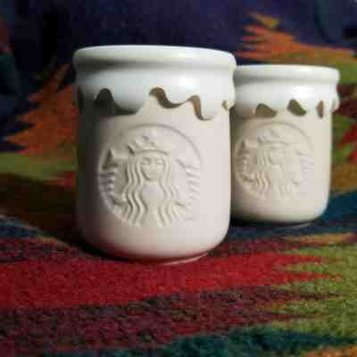 Starbucks 2019 Mini Breakfast Yogurt Jars set of 2 w/ Lids, Siren Embossed  - Sold on eBay Dec, 10th 2019 for $25.00
