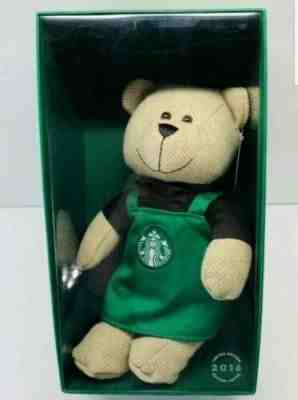 New Limited Edition Starbucks Bearista Boy Bear 2016 10-1/2" Green Apron Barista - Sold on eBay Dec, 10th 2019 for $24.99