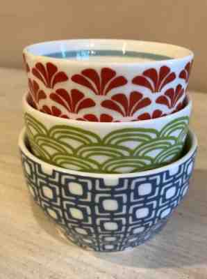 Starbucks Set of 3 New Bone China Nesting Tea Coffee Cup Sugar Snack Bowls 2009 - Sold on eBay Dec, 10th 2019 for $32.95