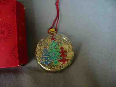 STARBUCKS 2006 ROUND GLASS ORNAMENT W/GOLD GLITTER - MIB - Sold on eBay Dec, 10th 2019 for $15.00