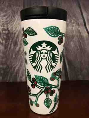 STARBUCKS Holly Berry 2016 Series 16 Oz Stainless Steel Coffee Tumbler w/ Lid - Sold on eBay Dec, 10th 2019 for $16.89