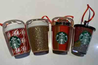 Starbucks 2018 Holiday Ornament LOT of 4 Free Ship - Sold on eBay Dec, 10th 2019 for $29.95