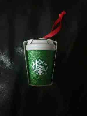 NEW Starbucks 2019 Christmas Ceramic Ornament GREEN GLITTER RARE + FREE SHIPPING - Sold on eBay Dec, 10th 2019 for $16.99