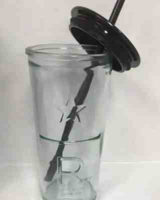 New With Tag Starbucks Reserve Glass Drink Cup Tumbler With Black Straw 16oz - Sold on eBay Dec, 10th 2019 for $32.00