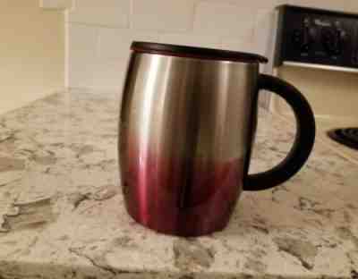 Starbucks 2013 Purple & Stainless Steel  Barrel Mug, 14 oz.  - Sold on eBay Dec, 13th 2019 for $22.95