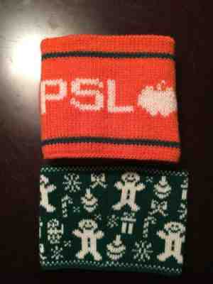 New Starbucks Green Ugly Knit Sweater Cup Sleeve & Team PSL Sleeve - Sold on eBay Dec, 13th 2019 for $19.95
