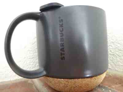 Starbucks 2016 Desktop Black, Cork Bottom 12 Oz Coffee Tea Cocoa Travel Mug &Lid - Sold on eBay Dec, 13th 2019 for $17.50
