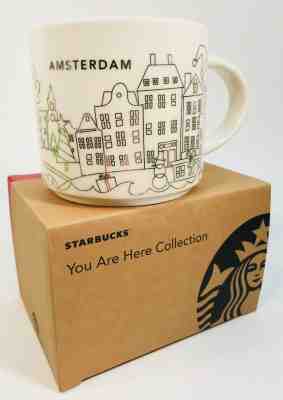 STARBUCKS City Mug AMSTERDAM Christmas 2017 + SKU NIB Free Expedited Ship! - Sold on eBay Dec, 13th 2019 for $40.00