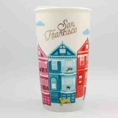 Starbucks Travel Mug San Francisco Painted Ladies  - Sold on eBay Dec, 13th 2019 for $28.95