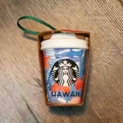 Starbucks Hawaii 2015 Ceramic Ornament NEW - Sold on eBay Dec, 13th 2019 for $16.00