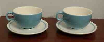 STARBUCKS AT HOME COLLECTION-2004 BLUE WHITE COFFEE CAPPUCCINO 2 CUPS & SAUCERS - Sold on eBay Dec, 13th 2019 for $16.00
