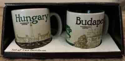 New Authentic Starbucks BUDAPEST and HUNGARY Icon Demitasse Mugs - Sold on eBay Dec, 13th 2019 for $32.77