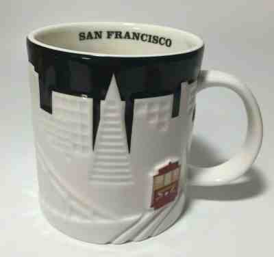 Starbucks Mug San Francisco Collector Series Skyline Black White Dimensional EUC - Sold on eBay Dec, 13th 2019 for $19.99