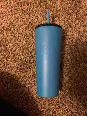 NWT Starbucks 2018 Blue Stainless Steel Tumbler Cold Cup 16 oz - Sold on eBay Dec, 13th 2019 for $15.00