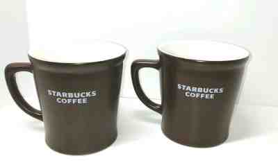 2 Starbucks Coffee Abbey Mug Coffee Cup Brown White Ceramic Large 16 oz  2008 - Sold on eBay Dec, 13th 2019 for $28.10