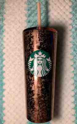 Starbucks Pink / Rose Gold Tortoise Speckled 16oz Grande Tumbler Holiday 2019 SS - Sold on eBay Dec, 13th 2019 for $39.99