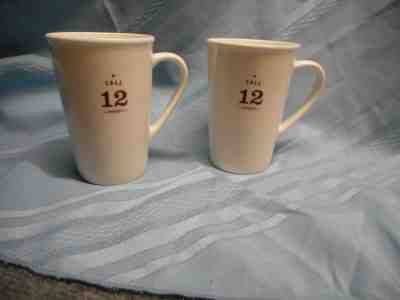 STARBUCKS TALL 12 ounces COFFEE BISTRO MUG CUP CERAMIC EST 1971 SET OF 2 - Sold on eBay Dec, 13th 2019 for $18.80