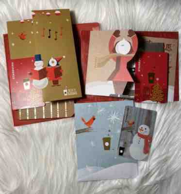 Starbucks Coffee 2012 & 2015 Christmas China VIP Rewards Cards W/ Sleeves (3) - Sold on eBay Dec, 13th 2019 for $75.00