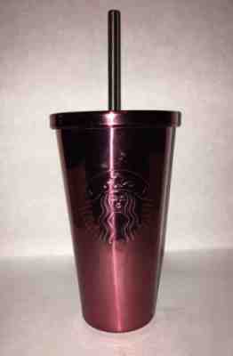 2016 Starbucks LOGO STAINLESS STEEL TUMBLER with straw 16 Oz. - Sold on eBay Dec, 13th 2019 for $16.99