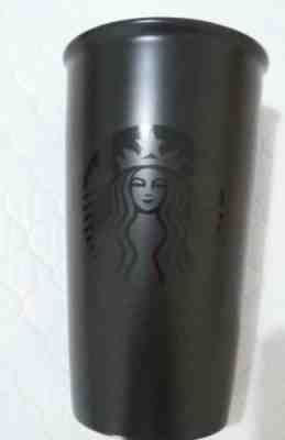Starbucks 12oz travel tumbler ceramic black on black#A++++++ - Sold on eBay Dec, 13th 2019 for $35.00