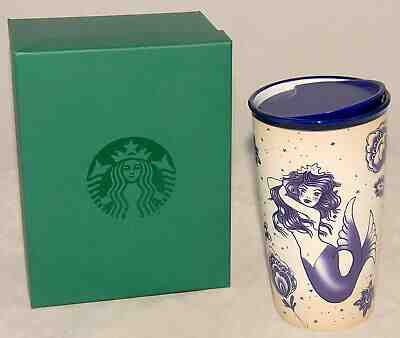 STARBUCKS - Blue / Purple Siren Mermaid Tattoo - TRAVELER TUMBLER - 2016 *NEW - Sold on eBay Dec, 13th 2019 for $78.99