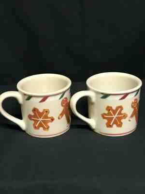 2 Starbucks Hartstone Christmas Gingerbread Man Mugs, 14 oz. - Sold on eBay Dec, 13th 2019 for $23.95