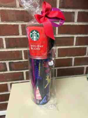 STARBUCKS GIFT SET 2017 Holiday Blend Coffee 16 oz Travel Tumbler -- NEW - Sold on eBay Dec, 13th 2019 for $19.99