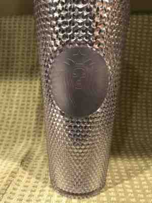 NEW Starbucks Venti Silver -Platinum Studded Tumbler 2019 24 OZ Cold Cup Holiday - Sold on eBay Dec, 13th 2019 for $28.95