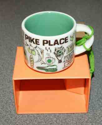 New Starbucks BEEN THERE Series PIKE PLACE MARKET Mini Mug Ornament - Sold on eBay Dec, 13th 2019 for $29.99