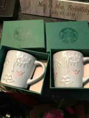 2 Starbucks Coffee 2016 Siren Winking Eye Picasso Demi Cups 3 oz Espresso Mugs - Sold on eBay Dec, 13th 2019 for $19.99