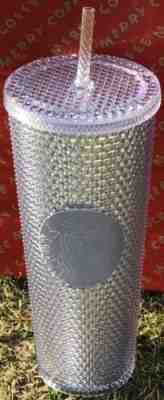 Starbucks 2019 BLING PLATINUM Studded Tumbler Venti 24oz Holiday Free Fast Ship - Sold on eBay Dec, 13th 2019 for $28.80