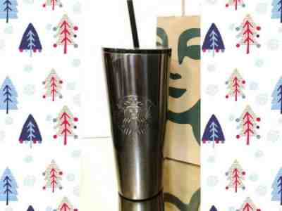 Starbucks Black Cold Cup Tumbler Stainless Steel 24oz Venti  - Sold on eBay Dec, 12th 2019 for $18.50