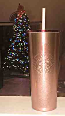 RARE Starbucks 2019 rose gold glitter ombré  tumbler - Sold on eBay Dec, 12th 2019 for $32.00
