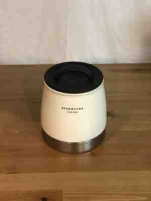 2007 Starbucks Coffee Grounds Canister White Ceramic with Airtight Lid 56 OZ - Sold on eBay Dec, 12th 2019 for $24.99
