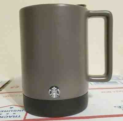 Starbucks 14 oz Ceramic Travel Mug Gray NonSlip Bottom With Lid fast shipping ! - Sold on eBay Dec, 14th 2019 for $22.99