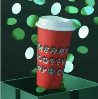 Starbucks 2019 Christmas Holiday Merry Coffee Reusable Plastic Tumbler - LIMITED - Sold on eBay Dec, 14th 2019 for $15.00