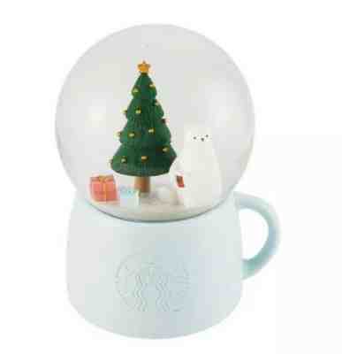 Starbucks Korea 2019 Holiday White Snow Globe - Sold on eBay Dec, 14th 2019 for $45.00