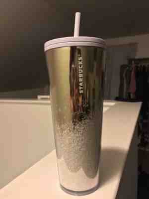 Starbucks Holiday Christmas 2019 Mirror Glitter Gold Cold Cup 24oz Tumbler - Sold on eBay Dec, 14th 2019 for $15.20