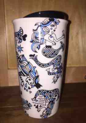 Starbucks Las Vegas Mermaids Ceramic Mug Travel Tumbler With Lid 2015 12 oz - Sold on eBay Dec, 14th 2019 for $39.00