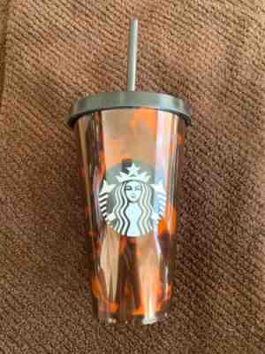 New Starbucks Tumbler Black/Brown Tortoise Shell Print 16 oz, Grande Cold Cup - Sold on eBay Dec, 14th 2019 for $24.99
