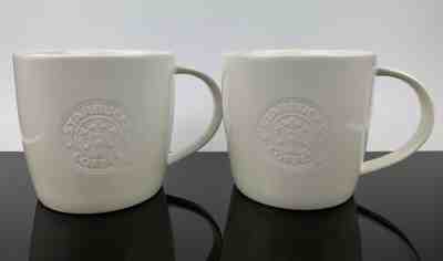 STARBUCKS EMBOSSED SIREN MERMAID 16 Oz. 2009 MUGS NEW BONE CHINA SET OF 2 MINT - Sold on eBay Dec, 14th 2019 for $50.00