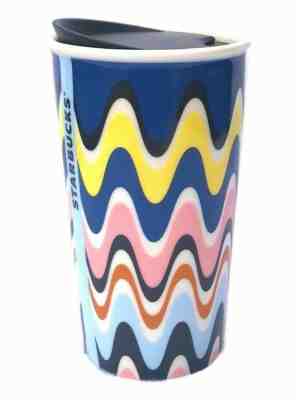 Starbucks Color Waves Double Wall Ceramic Traveler Mug Tumbler 12 Fl Oz - Sold on eBay Dec, 14th 2019 for $28.01