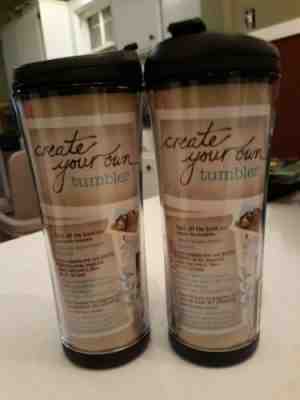 Starbucks create your own tumbler 2008 lot of 2  - Sold on eBay Dec, 14th 2019 for $19.95